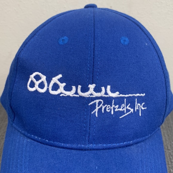 Pretzels Inc Baseball Hat Unisex OSFA Blue White Strapback Cap - Picture 3 of 13